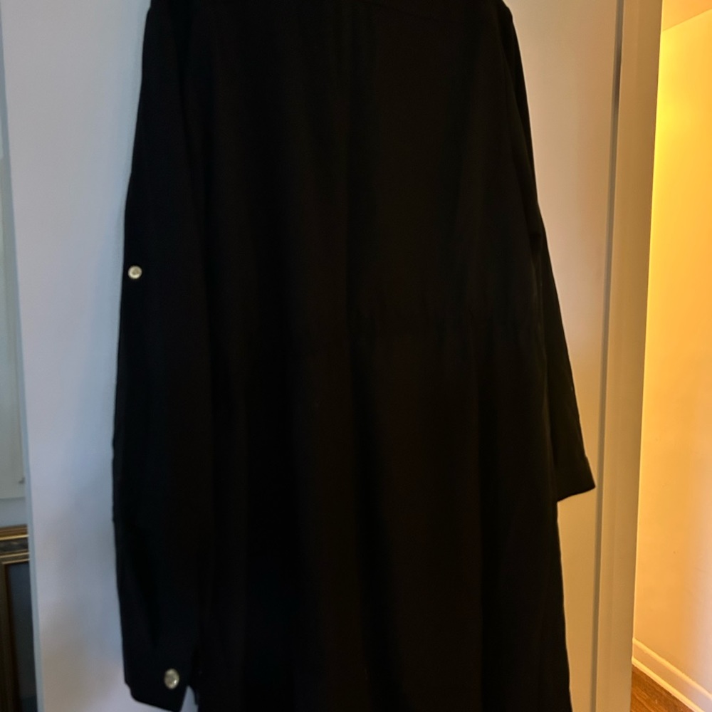 Calvin Klein Plus Sized Black Button Down Dress